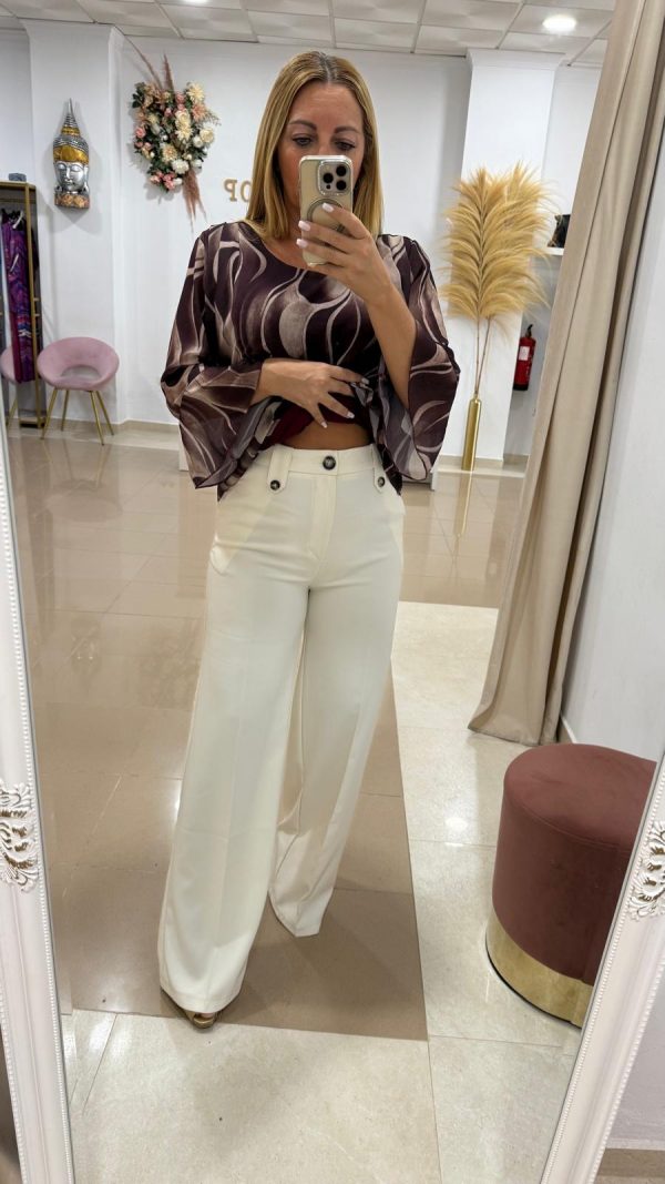 Pantalón De Vestir Beige