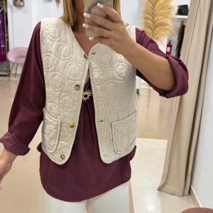 Chaleco Acolchado Beige
