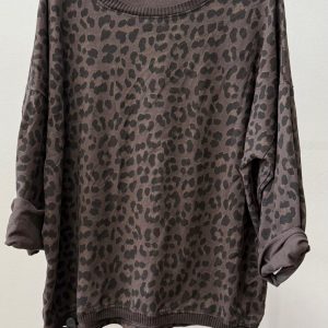Sudadera Animal Print 2 Colores ( Marrón Y Verde Kaki)