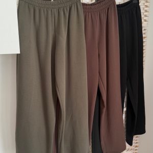 Pantalón Ancho Sport 3 Colores ( Marrón, Negro Y Verde Kaki)