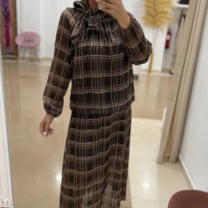 Conjunto De Falda Marrón