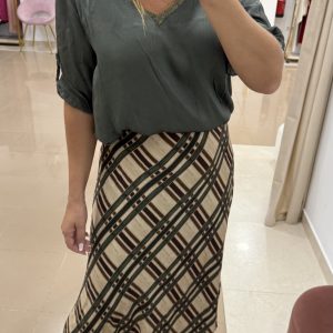 Falda de cuadros verde