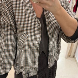 Bomber Cuadritos Marrón