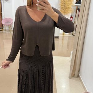 Jersey De Hilo Marrón