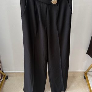 Pantalón Broche 3 Colores ( Burdeos, Marrón Y Negro)
