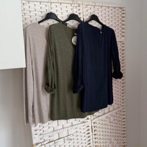 Jersey De Hilo De Pico 3 Colores ( Marino,Verde Kaki Y Beige)