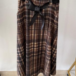 Falda De Cuadros Paño Punto