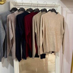 Jerseys Básico Trenzado Seis Colores