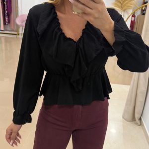 Blusa Volante Negra