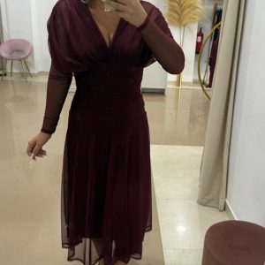 Vestido Anna Burdeos