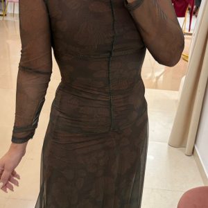 Vestido Tul Gasa Verde