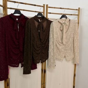 Top Encaje Tres Colores ( Beige, Burdeos Y Marrón)