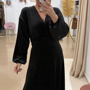 Vestido Terciopelo Curvy Negro