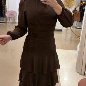 Vestido Volantes Chocolate