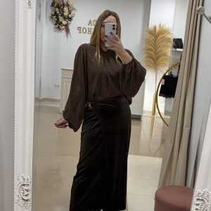 Falda terciopelo cruzada (3 colores)