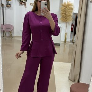 Traje Curvy Peplum Buganvilla