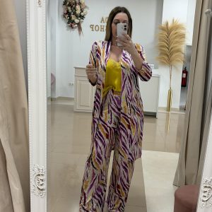 Traje Licra Fría Buganvilla y Amarillo
