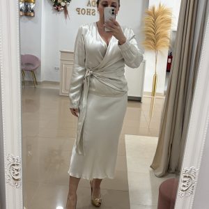 Falda Satinada Marfil